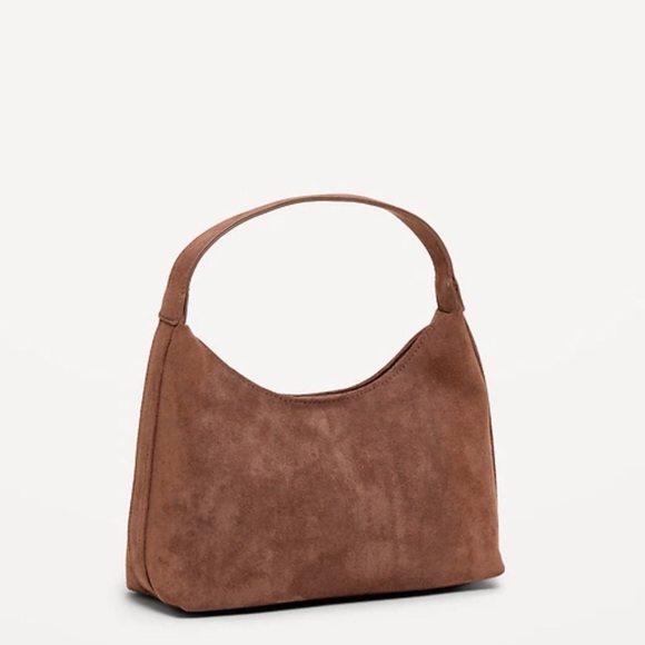 Old Navy Handbags - Old Navy Brown Suede Hobo Shoulder Bag
